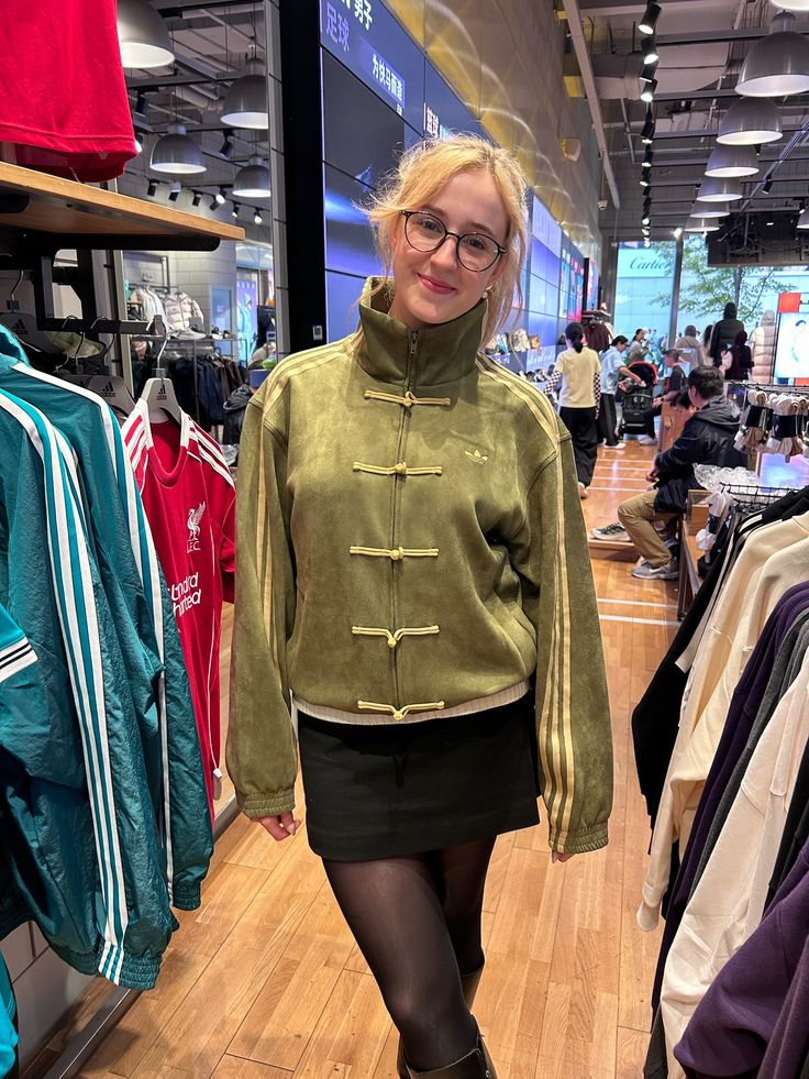 Banstore Olive Green CNY Military Suede Jacket – Asian Streetwear for All