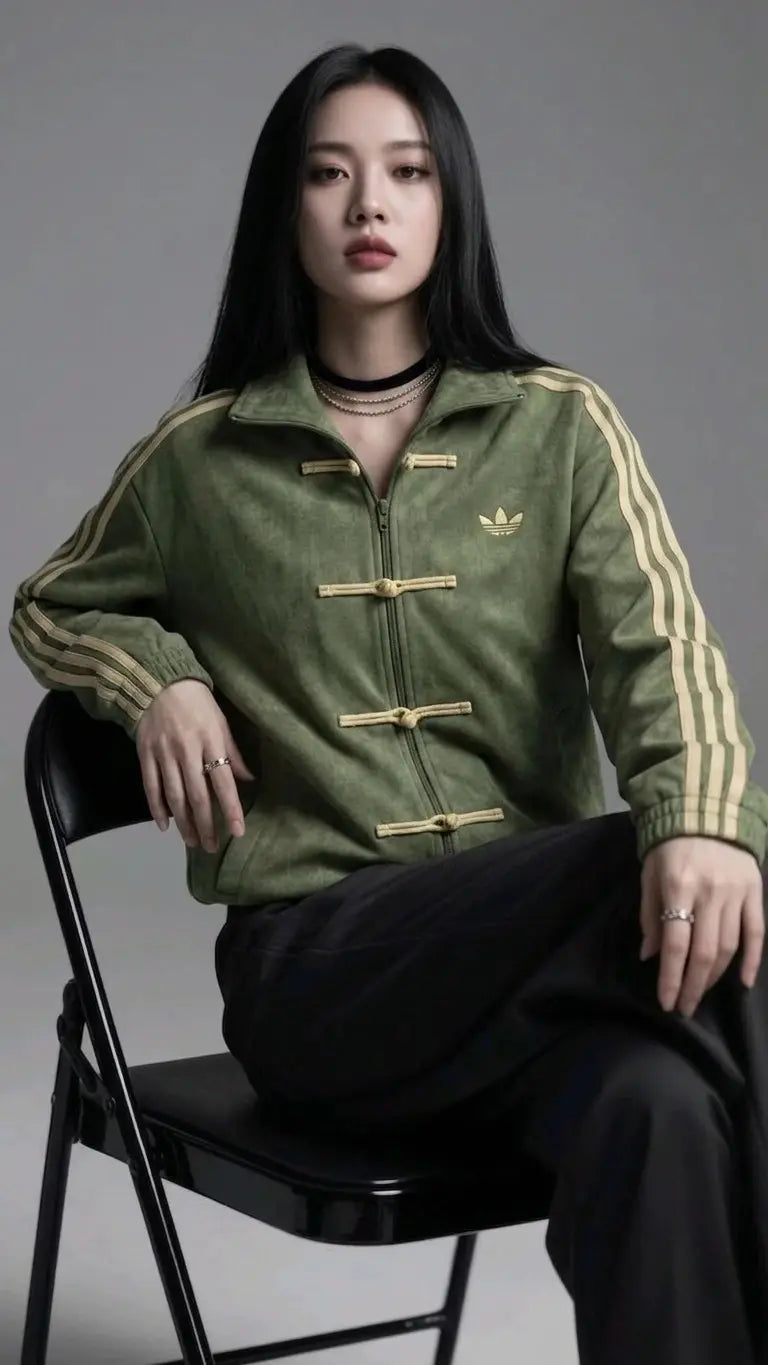 Olive Green CNY Military Suede Jacket – Asian Streetwear for All | Banstore