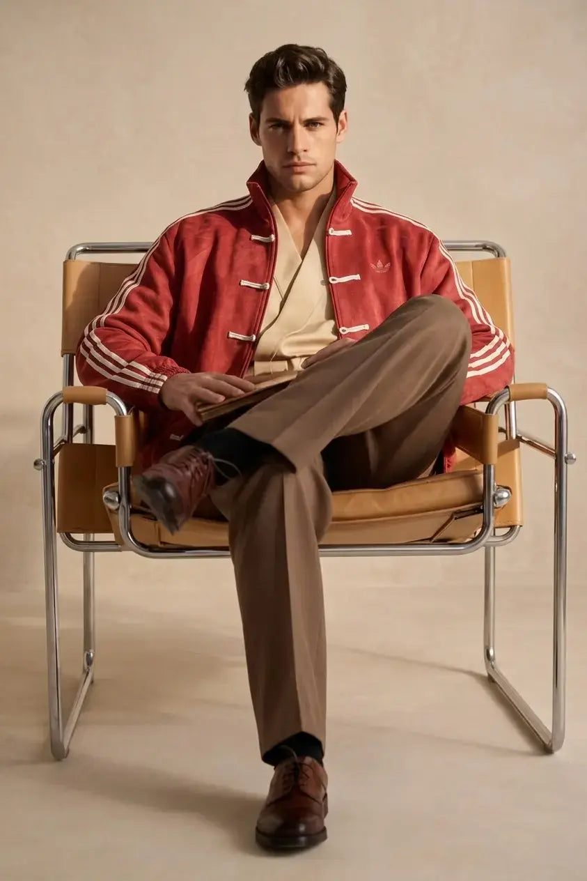 Red Cny Jacket | Premium Suede Streetwear unisex jacket | Banstore