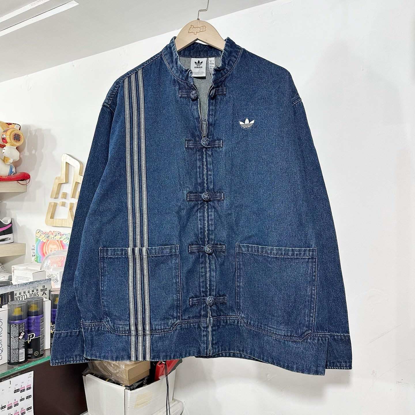 Banstore Premium Oversized Denim CNY Jacket | Distressed Lunar New Year Streetwear