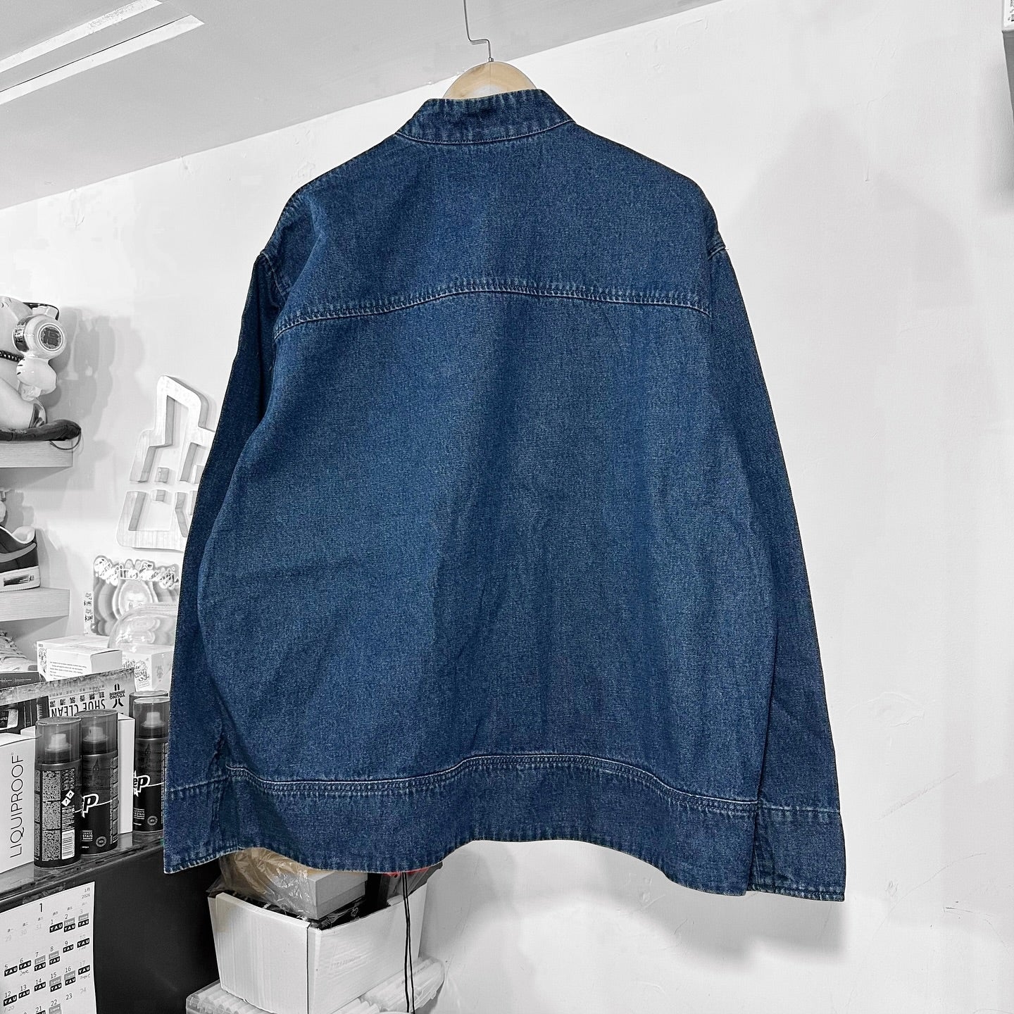 Banstore Premium Oversized Denim CNY Jacket | Distressed Lunar New Year Streetwear