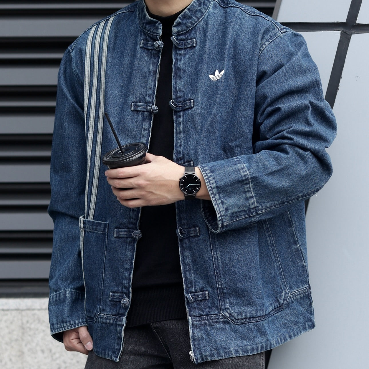 Banstore Premium Oversized Denim CNY Jacket | Distressed Lunar New Year Streetwear