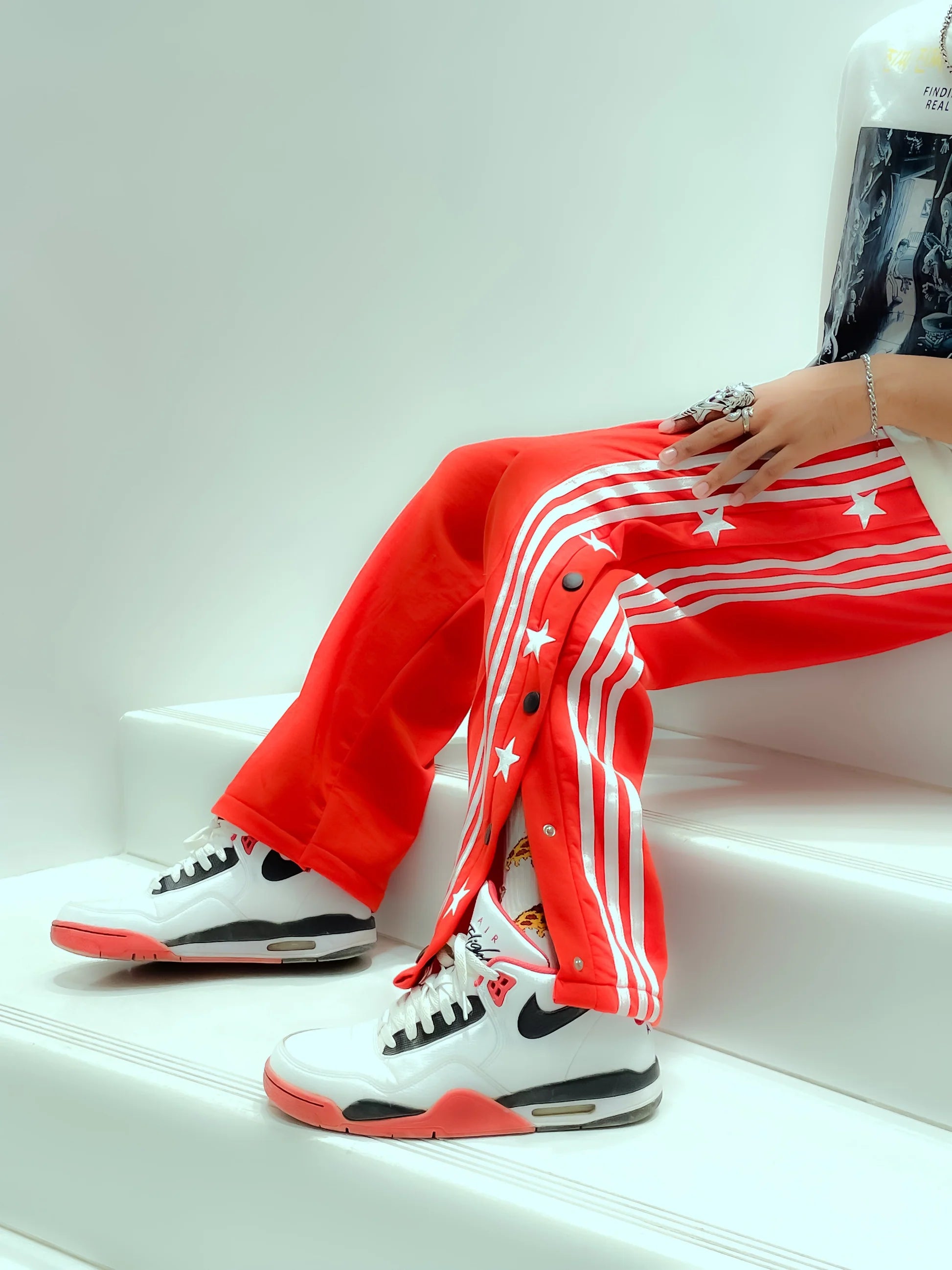 Banstore Retro Snap Button Track Pants – Bold Athletic Edge Streetwear India